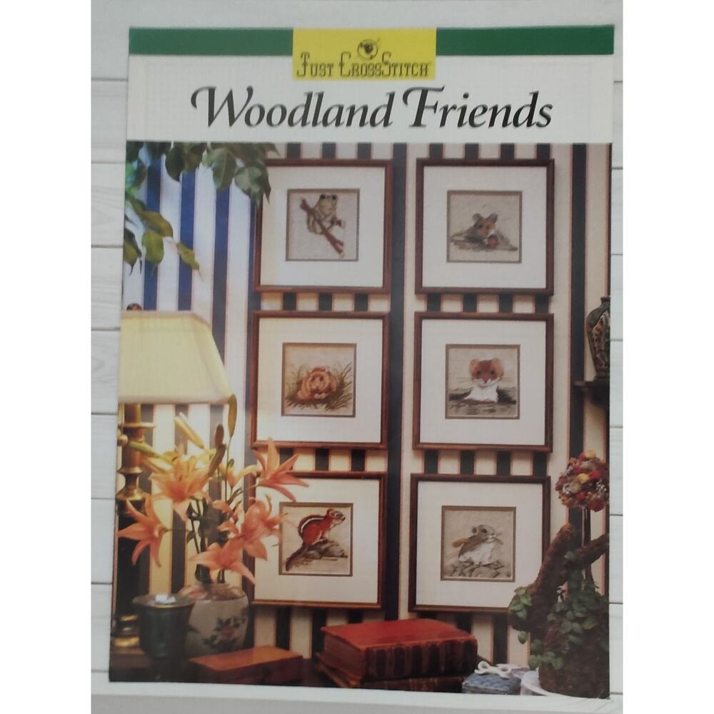 Just Cross Stitch Woodland Friends Cross Stitch Patterns Squirrel, Mouse, Frog